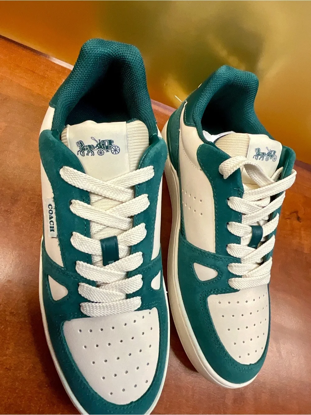 Coach perforated low tongue